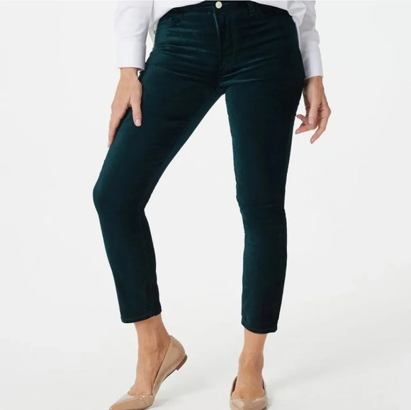 Jen7 by 7 for All Mankind - Velvet Ankle Skinny Jeans - Green - Plus Size 18 - Picture 3 of 16
